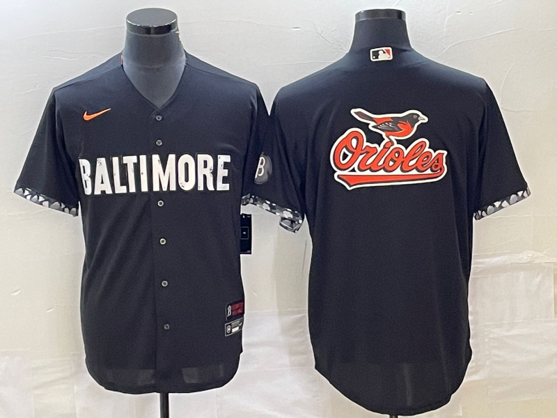 Men's Baltimore Orioles Black 2023 City Connect Team Jersey